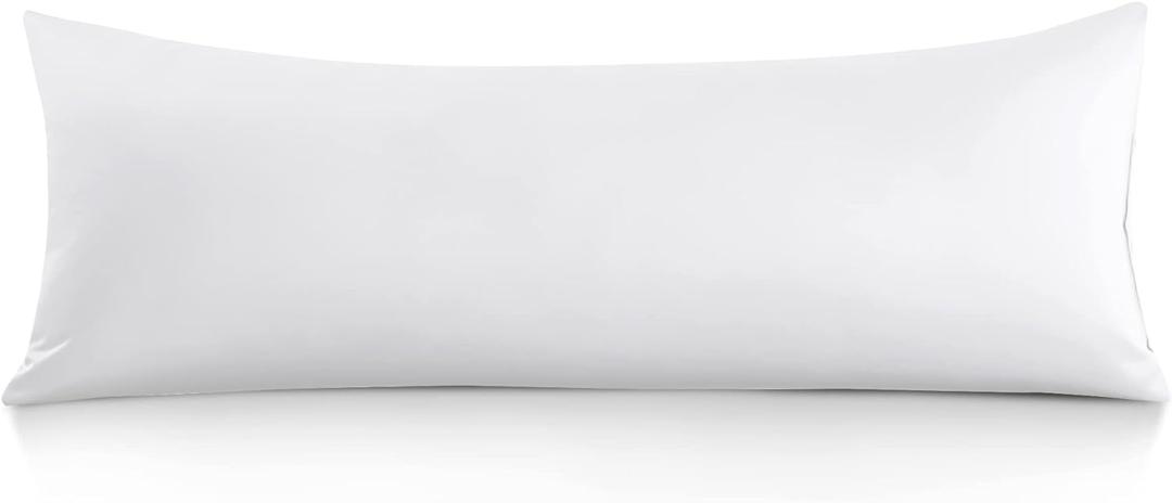 Oubonun 100% Cotton Body Pillowcase - 800 Thread Count/21x54, Moisture Absorbent and Breathable, Premium Hotel Body Pillow Cover for All Seasons, White