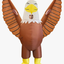 Inflatable Eagle Costume Adult, Blow Up Bald Eagle Costume, Swoop Eagles Mascot Costume for Independence Day Patriotic Costume Halloween Cosplay Outfit S
