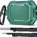 MOBOSI for Airpods Pro 2 Case, Compatible with AirPods Pro Case Cover 2nd/1st Generation with Lock&Keychain&Cleaner Kit, Full Body Shockproof Protective Hard Shell (2023/2022/2019), Light Green