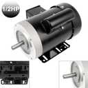 1/2HP Electric Motor 1725RPM General Purpose Single Phase Motor 115/230V 5/8" Shaft Diameter CW/CCW TEFC