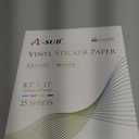 A-SUB 25 Sheets Vinyl Sticker Paper for Inkjet Printer - Glossy Printable Vinyl 8.5x11 Inch Waterproof Sticker Paper for DIY Any Decal You Like