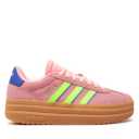 Adidas Women's Vl Court Bold Sneaker (8, Pink Spark / Lucid Lemon / Lucid Blue)