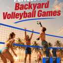 Volleyball Net Set for Backyard Outdoor Games, Heavy Duty No-Sag Portable Volleyball Net with Adjustable Poles, Volleyball & Carry Bag Included for Beach, Lawn & Family Fun