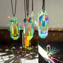 HDCRYSTALGIFTS 6 Pack 3'' Crystal Sun Catchers, Rainbow Maker Hanging Crytals for Windows Sticks Prism Suncatchers for Garden Home Decor Glass Ornaments for Christmas Tree