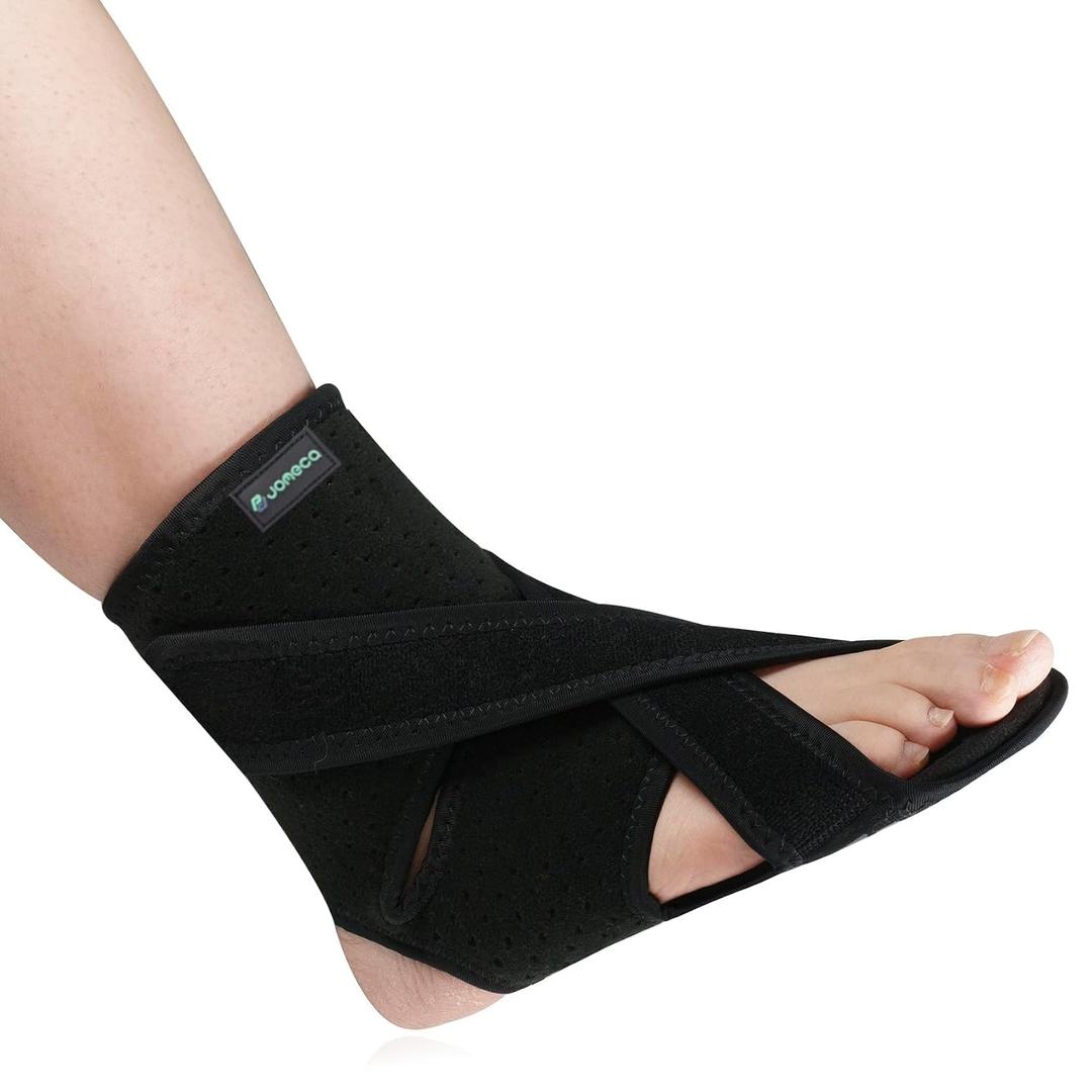 Upgraded Drop Foot Brace for Walking with Shoes - Dual Forefoot Support Plates Adjustable Soft AFO, Foot Drop, TBI, ALS, MS, Bone Fracture, Fits Women & Men (Right, S/M)