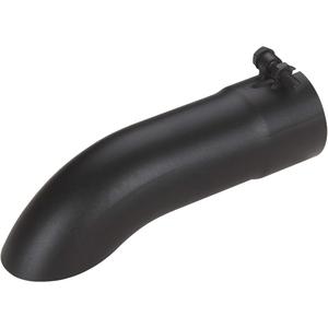 LCGP 2.5 Inch Inlet Turn Down Bolt On Exhaust Tip, Standard 2 1/2 Inch Inside Diameter Turndown Exhaust Tailpipe Tip, Black Powder Coated Stainless Steel, 9 Inch Length