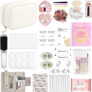 Women's Wedding Emergency Kit for Bride Wedding Survival Set with Makeup Bag, 42 Pc Wedding Daily Travel Essential Items