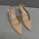 DREAM PAIRS Women's Kitten Heels Slingback Closed Toe Low Pumps Dress Bridal Elegant Wedding Casual Shoes, 7.5
