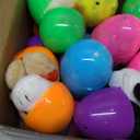 Abakuku 24 Pcs Filled Easter Eggs Plush Toy, 2.35in Bright Colorful Eggs Prefilled with Variety Plush Toy Easter Basket Stuffers Party Favors Gift Bags