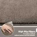 PURE ERA Bullnose Carpet Stair Treads Ultra Plush Brown 2 Pcs