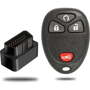 Keyless Entry Remote Kit for Chevy Silverado Avalanche Equinox Express Traverse GMC Yukon Sierra 1500 2500 3500 HD Acadia Savana Buick Enclave(OUC60270 OUC60221)