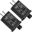 2 Pcs Replacement Yard Inflatable Adapter Power Supply Adaptor 12Vdc 1.0A Class 2 Power Supply for Halloween Christmas Inflatable Decorations