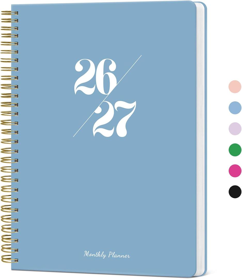 Monthly Planner 2026-2027, 2 Year Months Calendar Planner 2026-2027, Runs from January 2026 - Decembe 2027, 7" x 10", 24 Months, Perfect for School Office Home Planning - Baby Blue
