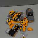 MSKOLER Robot Toys for Kids 3-5 Magnet Transforming Robot 5-in-1 Educational Toys Easy DIY Assembling Vehicle Playsets for Boys and Girls (Yellow)