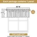 Lecloud Olive Green Valance for Windows, 14 Inch Faux Linen Textured Small Window Valances Kitchen Curtain, Rod Pocket Curtain for Bathroom Laundry Basement, 60" W x 14" L, 1 Piece