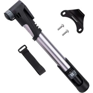 GIYO Bike Tire Pump | 2 Stage HP HV 120 PSI Max | Clever Valve Fits Presta & Schrader | for MTB & Road Frame Mounted (GP992) Taiwan Made