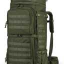 Mardingtop 75L Molle Hiking Internal Frame Backpacks with Rain Cover for Camping,Backpacking,Travelling (6312-army Green-75l)