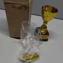 1st Place Gold Plastic Trophy with Detachable Sticker - Winged Design Award for Sports Competitions, Tournaments, Party Prizes & School Events
