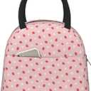 Strawberries Insulated Lunch Bag for Women Men Large Reusable Lunch Box Adult Leakproof Portable Cooler Tote Bags for Work Picnic Office Travel Outdoors (one size)