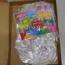 Kolldenn 24 Pcs Art Paint Party Favor Bags Plastic Clear PVC Gift Bags with Handles Colorful Artist Splatter Goodie Candy Bag for Birthday Baby Shower School Classroom Supply 6x6x3inch(Motivational)