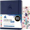 Clever Fox Planner PRO  Weekly & Monthly Life Planner to Increase Productivity, Time Management and Hit Your Goals, 8.5x11 (Dark Blue)