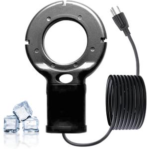 Upgraded 1000-Watt Chicken Water Heater - Submergible Cast Aluminum Utility De-Icer with Black Teflon Coating for Livestock Tanks, Winter Bird Bath, and Mineral Buildup Resistance