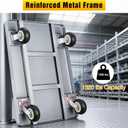 Stainless Steel Platform Cart 1320 lbs Heavy Duty Flatbed Push Dolly with 5 Inch Rubber Wheels 36 x 24 Inch Platform Truck for Warehouse Industrial Use Black