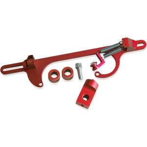 4150 4160 Series Throttle Body Cable Bracket Billet Aluminum Anodized Throttle Cable Bracket Adjustable (Red)