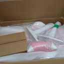 PUKAMI Pink Cute Kawaii Gaming Chair for Girl Ergonomic Desk Racing Office Adjustable High Back Game Swivel Leather Chair with Lumbar Support and Headrest (Pink)