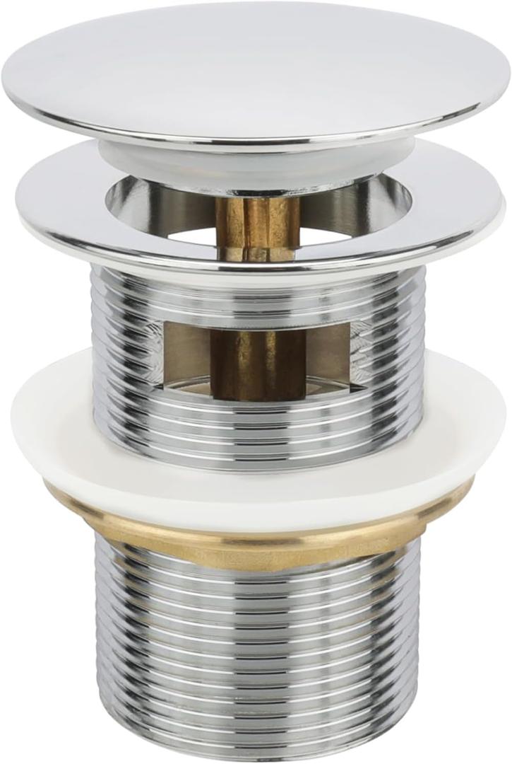 Chrome Freestanding Bathtub Drain Stopper, Compatible with Drain Kit