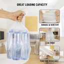 105Counts 8 Gallon Trash Bags, Flexible & Durable Kitchen Garbage Bags, Unscented & Easy Tearing Medium Trash Bag for Kitchen, Bathroom, Bedroom, Office, Transparent