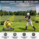 1610 FT Backstop Net Multi-Sport Barrier for Baseball, Soccer, Basketball & Lacrosse, Wind-Stable with Ground Stakes & Sandbags, Portable Outdoor Practice Net for Backyard & Park