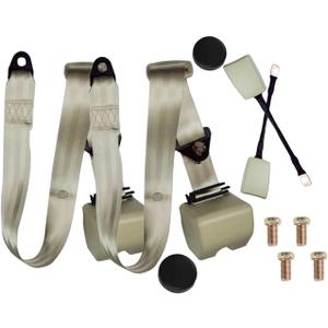 2 Pack 3 pt Pads Adjustable Retractable Straps Cover Universal Replacement Set for Golf Cart Go Kart,Club Golf Cart,Minivan Van,SUV,UTV, VR,Pickup,Truck for Modification Seatbelt Protective Covers Kit