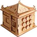 ESC WELT House of Dragon Puzzle Box - 3D Escape Game Money Box - Brain Teaser Puzzle for Adults & Teens - Wooden Escape Room - Mind Puzzle Game with Hidden Compartment - Family Games Puzzles