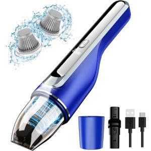 Handheld Vacuum Cordless, Car Vacuum with Brushless Motor & 14000Pa Suction, 1.2lbs Lightweight, LED Light, Portable Slim Mini Vacuum Cleaner for Car Home Pet (Blue)