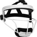 Dinictis Softball Face Mask, Lightweight, Comfortable, with Wide Field Vision, Durable and Safe Face Guards, Premium Protective Softball Fielder's Mask (White)