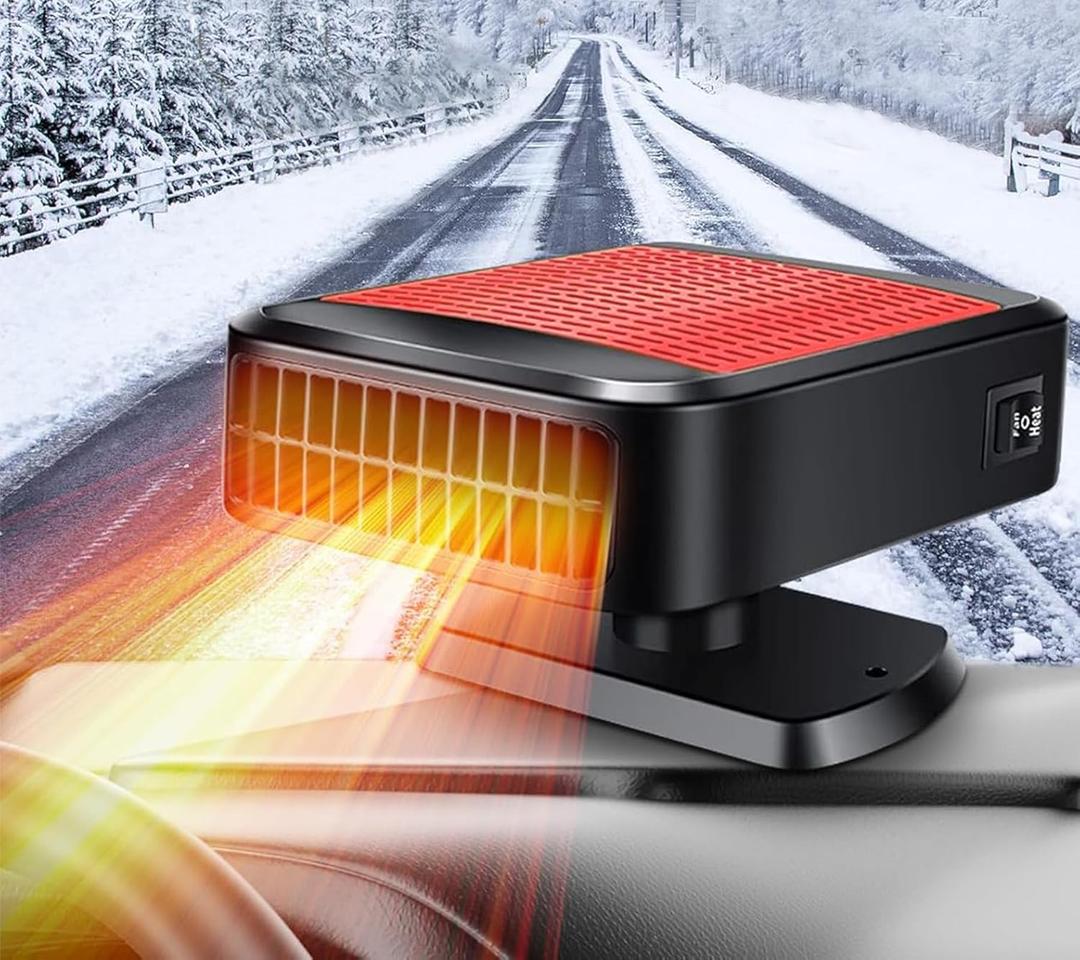 Portable 12V 200W Car Heater Defroster,2-in-1 Fast Heating & Cooling Fan