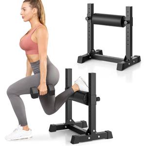BODYRHYTHM Bulgarian Split Squat Stand, Single Leg Squat Roller Stand with 9 Adjustable Roller Heights for Squats, Leg Lunges, Lower Body Training.