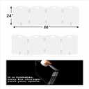 Free Standing Dog gate Indoor,Clear Dog gate,Pet Doggy Gates for doorways Home (4 Panel-W80 X H24)