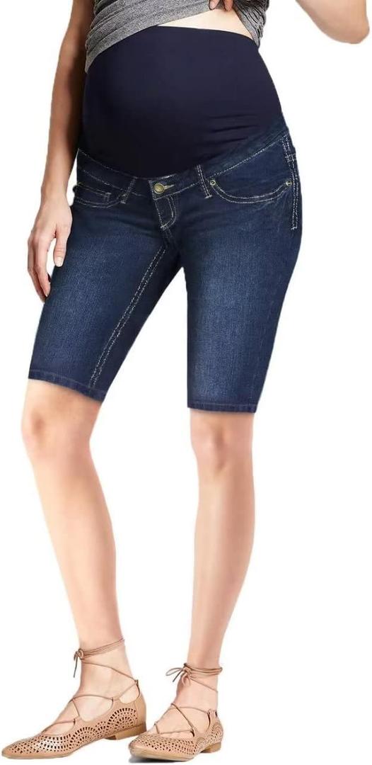 Hybrid & Company Women Super Comfy Stretch Maternity Bermuda Short (Medium)