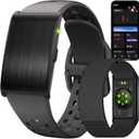 Smart Bracelet for Men Women, Activity Health Fitness Trackers with 60-Day Battery Life, 24/7 Continuous Heart Rate Blood Pressure SpO2 HRV Stress Sleep Monitor, 170+ Sports Modes, Sub-Free (Black)