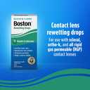 Boston Rewetting Drops for Rigid Gas Permeable (RGP) Lens, Moisturizes & Soothes Eyes, Removes Debris & Particles, Restores Tear Layer, 0.33 Fl Oz, EXP: 2028-03-01