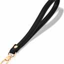 PU Leather Wristlet Strap for Wallet, Genuine Leather Wristlet Strap, Hand Wristlets for Phone Purse Clutch Pouch Phone ID Badge
