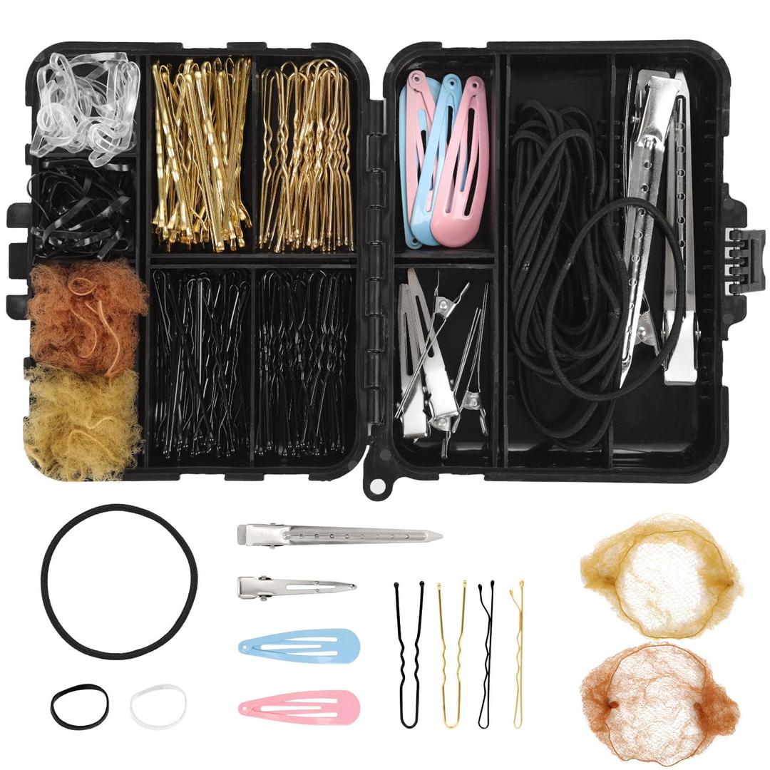 Hair Clip Set, Women's 160 Pcs Hair Accessories Set Dance Supplies Bobby Pins Girls Beauty Kit with Storage Box for Dance Ballet Cheerleading Events Travel
