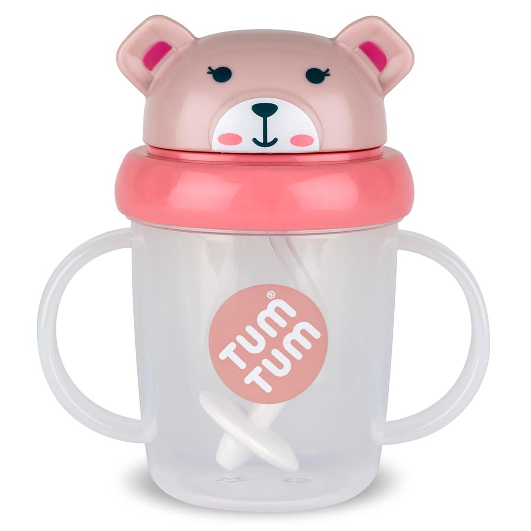 TUM TUM Tippy Up Free Flow Sippy Cup (No Valve), Sippy Cup for Toddlers, BPA Free (Betsy Bear 200ml)
