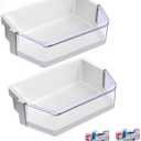[2 PACK] UPGRADED WPW10493524 Refrigerator Door Shelf Bin Compatible With Whirlpool Replacement Door Shelf W10493524, AP6022277, WRF736SDAM14, WRF736SDAM00, WRF736SDAM13, 7WF736SDAM10 Door Bin