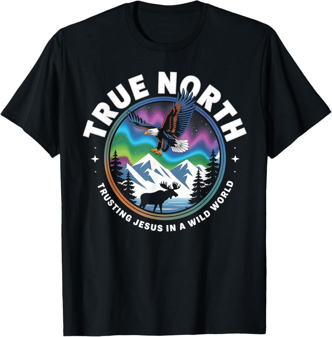 VBS 2025 True North Trusting Jesus Christian Summer T-Shirt (Black, Small)