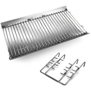 Hongso 20 inches Ash Drip Pan for Chargriller 2823 5050 5072 5650 2123 2223 Charcoal Grills, Char-Griller Model 200157, Replacement Parts Chargrill Ash Pan with 2pcs Fire Grate Hanger
