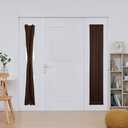 Deconovo Blackout Door Curtain – Thermal Insulated Privacy Curtain for French & Front Doors with Adjustable Tieback, Room Darkening, Energy Saving, Noise Reducing,Dark Brown, W12" x L72", 1 Panel