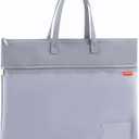 Pendancy Mesh Zipper Pouch A3 Size, Large Double Pocket Waterproof File Bag with Handle, 13x17 in Foldable Document Storage for Puzzle Project/Cross Stitch/Travel/OfficeAdvanced Gray